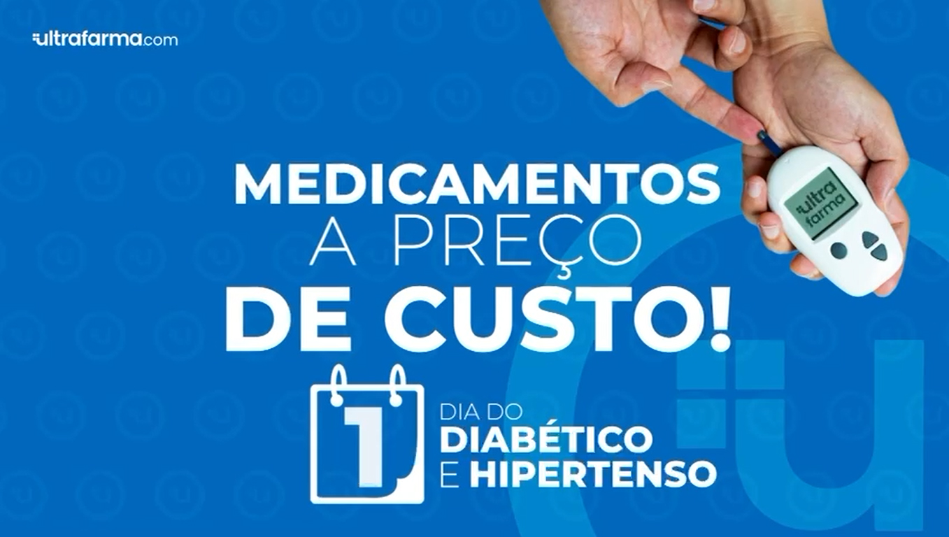 Dia do “Dia do Diabético e Hipertenso” da Ultrafarma acontece neste sábado, dia 1º